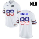 Men's Florida Gators #89 Tyrie Cleveland NCAA Nike White USA Flag Fashion Authentic Stitched College Football Jersey VBB4862SE